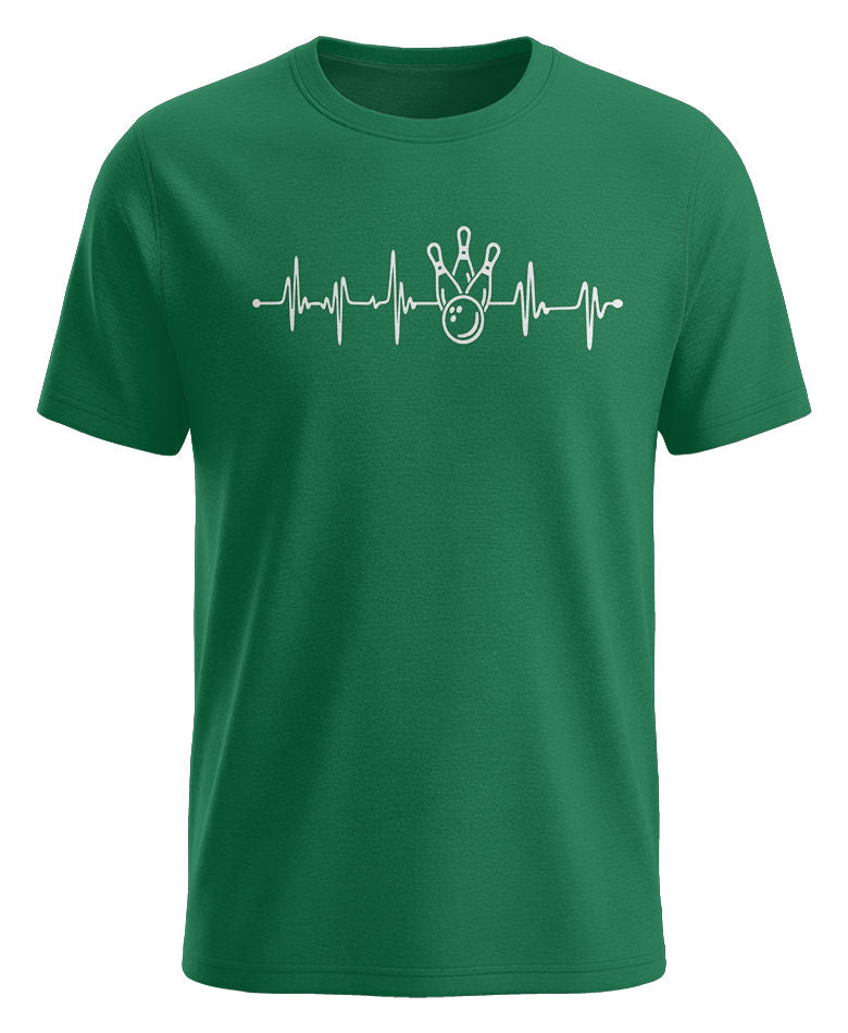 Herzschlag Bowling EKG - Bowler - Herren T-Shirt grün