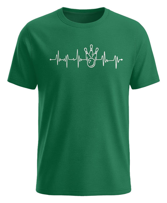 Herzschlag Bowling EKG - Bowler - Herren T-Shirt grün