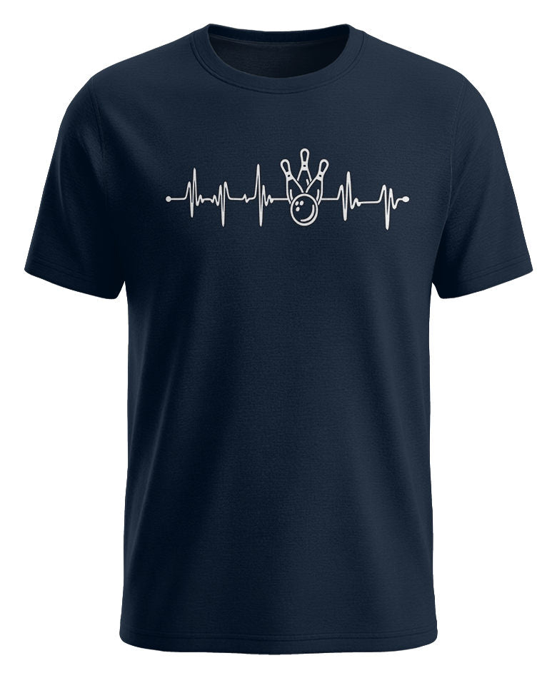 Herzschlag Bowling EKG - Bowler - Herren T-Shirt navy