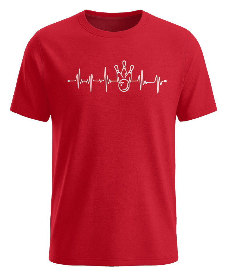 Herzschlag Bowling EKG - Bowler - Herren T-Shirt rot