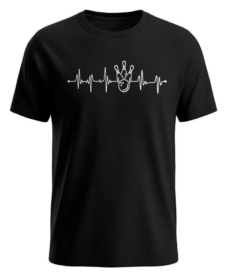 Herzschlag Bowling EKG - Bowler - Herren T-Shirt schwarz