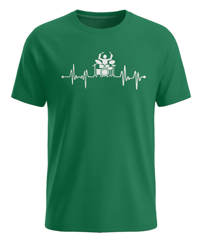 Herzschlag Drummer - Schlagzeuger – Herren T-Shirt grün