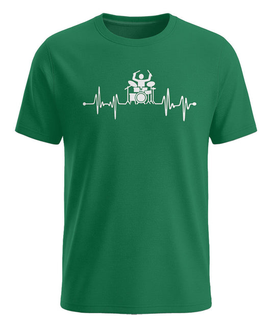 Herzschlag Drummer - Schlagzeuger – Herren T-Shirt grün