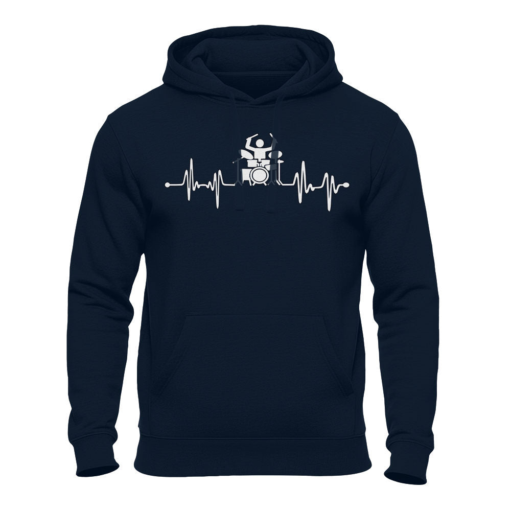 Herzschlag Drummer - Schlagzeuger – Unisex Hoodie navy