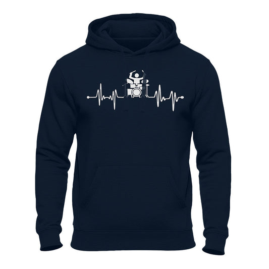 Herzschlag Drummer - Schlagzeuger – Unisex Hoodie navy
