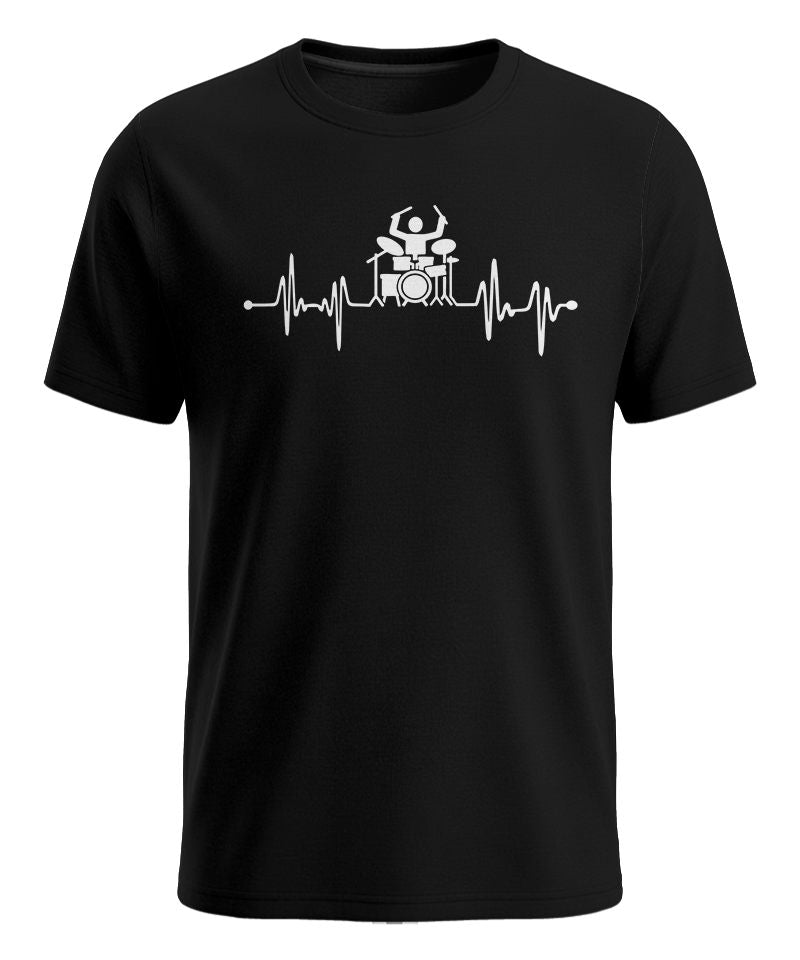 Herzschlag Drummer - Schlagzeuger – Herren T-Shirt schwarz