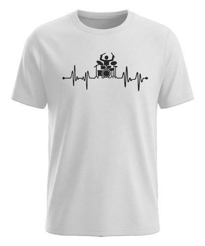 Herzschlag Drummer - Schlagzeuger – Herren T-Shirt weiß