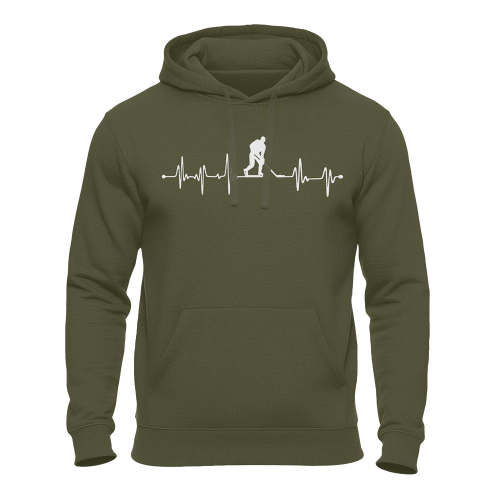 Herzschlag Eishockey – Unisex Hoodie – Eishockey Spieler Hoodie army