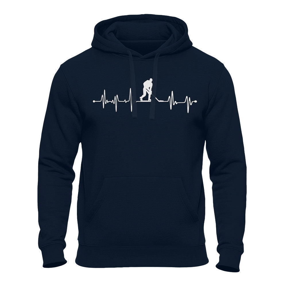 Herzschlag Eishockey – Unisex Hoodie – Eishockey Spieler Hoodie navy