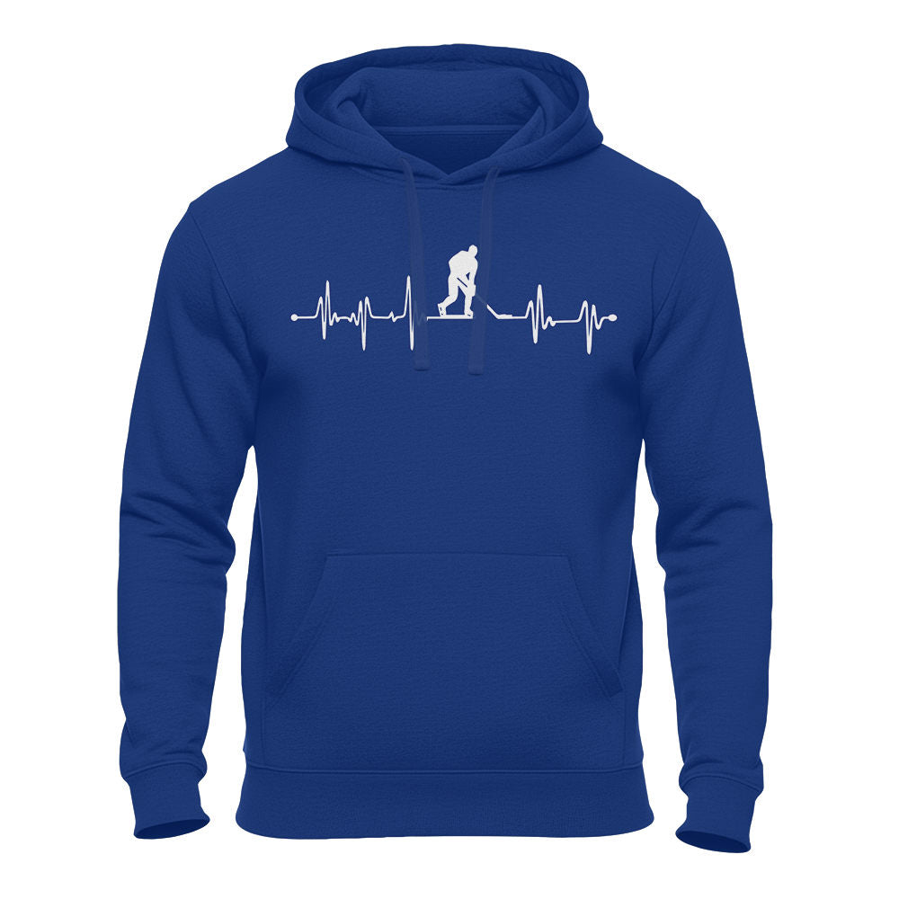 Herzschlag Eishockey – Unisex Hoodie – Eishockey Spieler Hoodie Royalblau