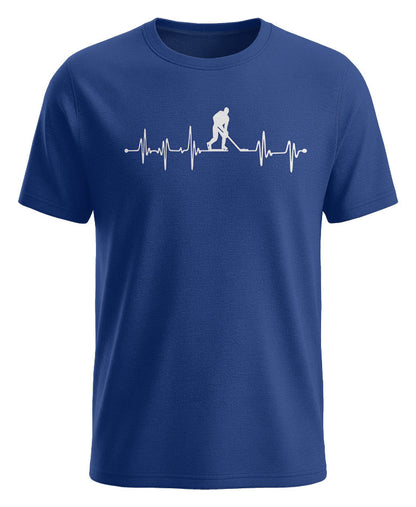 Herzschlag Eishockey – Herren T-Shirt – Eishockey Spieler Shirt royalblau