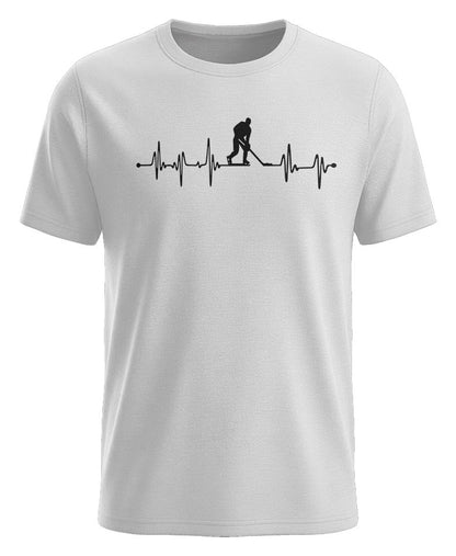Herzschlag Eishockey – Herren T-Shirt – Eishockey Spieler Shirt weiß