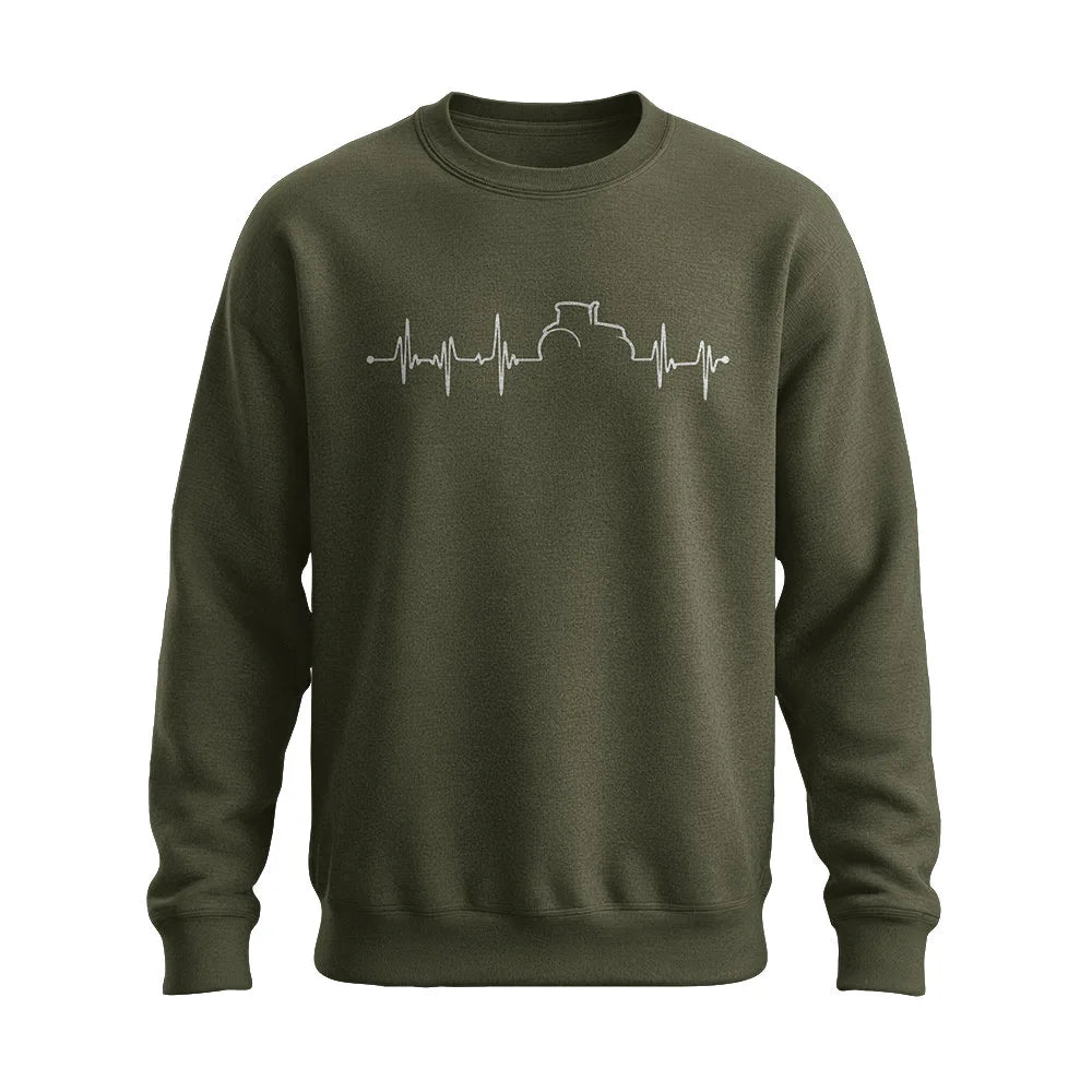 Herzschlag - Landwirt Traktor Bauer - Unisex Pullover Army