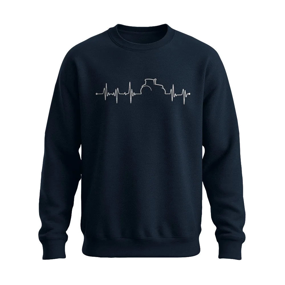 Herzschlag - Landwirt Traktor Bauer - Unisex Pullover Navy