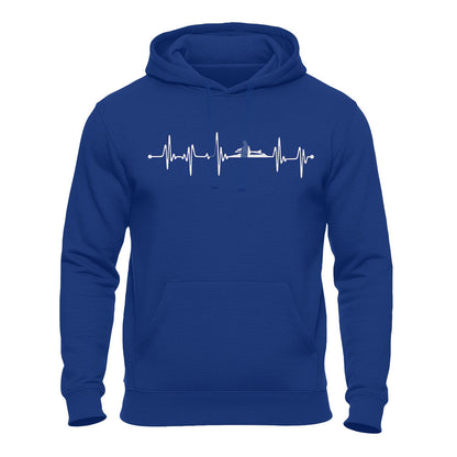 Rudern Hoodie blau – Herzschlag Rudersport Design