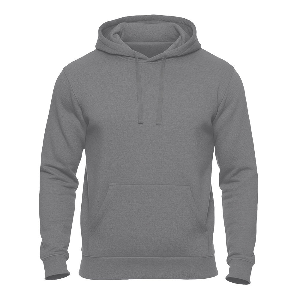 Einfarbiger Basic Unisex Hoodie in Grau – Kapuzenpullover für Damen und Herren