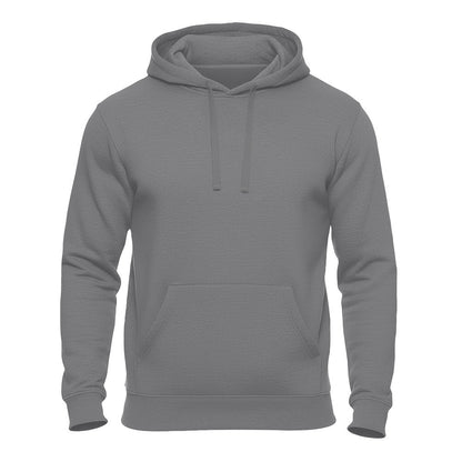 Einfarbiger Basic Unisex Hoodie in Grau – Kapuzenpullover für Damen und Herren