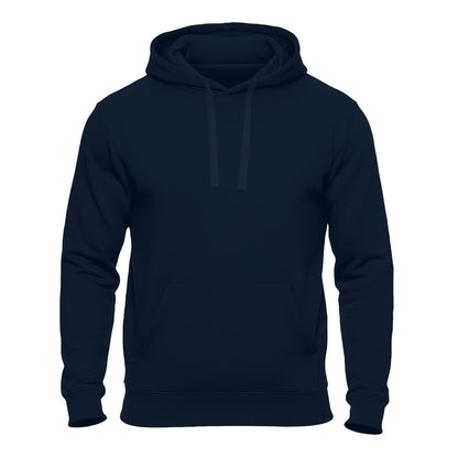 Einfarbiger Basic Unisex Hoodie in Navyblau – Kapuzenpullover für Damen und Herren