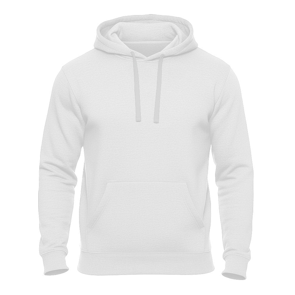 Einfarbiger Basic Unisex Hoodie in Weiß – Kapuzenpullover für Damen und Herren