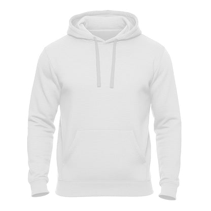 Einfarbiger Basic Unisex Hoodie in Weiß – Kapuzenpullover für Damen und Herren