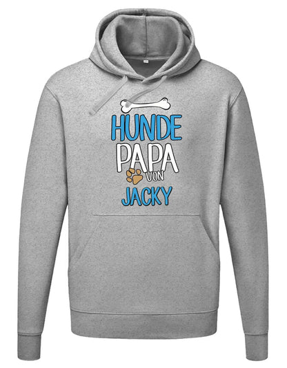 Hunde Papa Hoodie mit Namen vom Hund - Männer