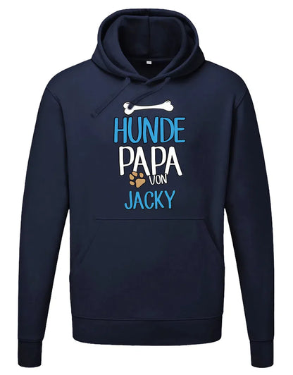 Hunde Papa Hoodie mit Namen vom Hund - Männer