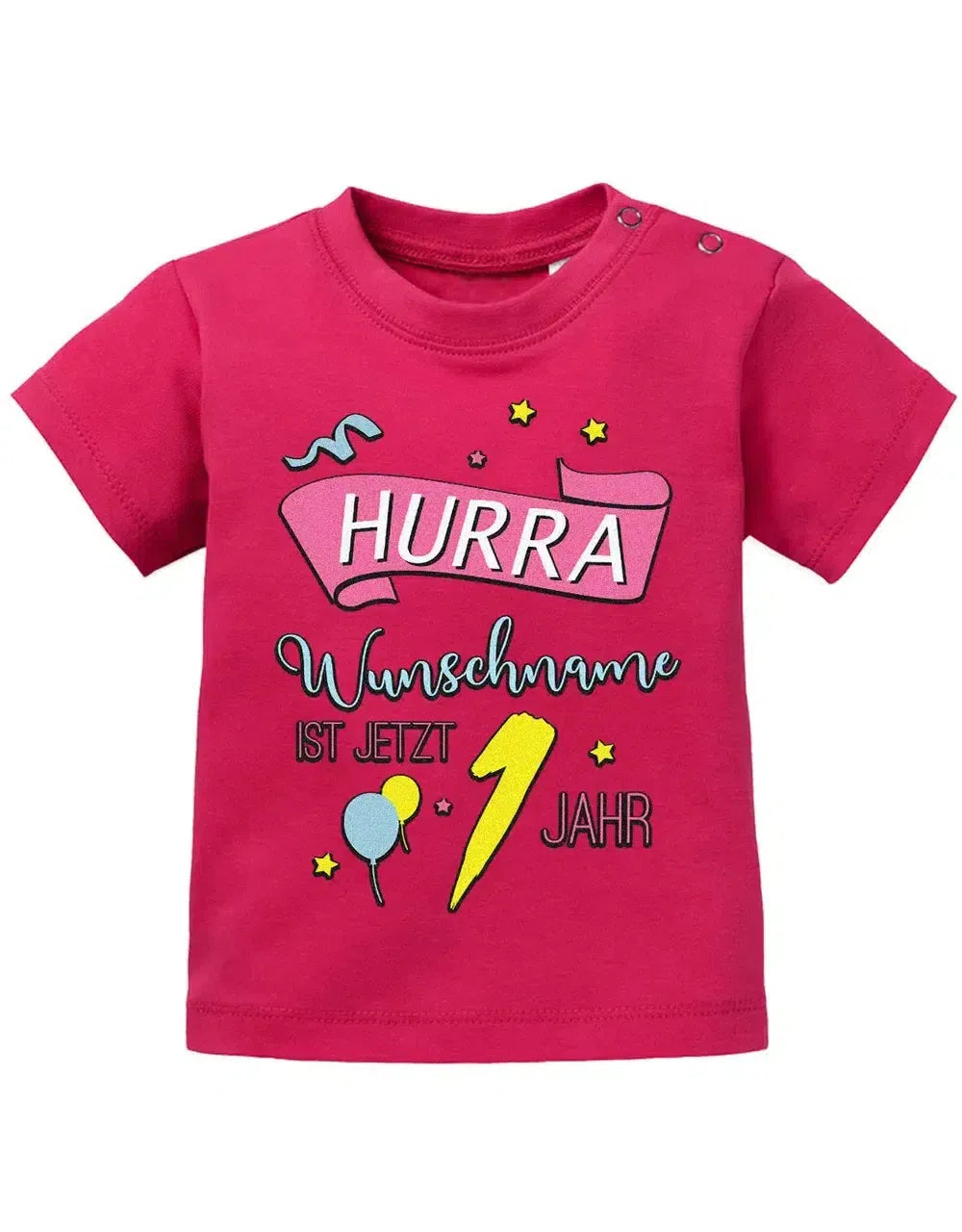 Personalisiertes T-Shirt Für Mädchen – Mit Namen & Anfangsbuchstabe (versch. Farben, 100% Baumwolle)