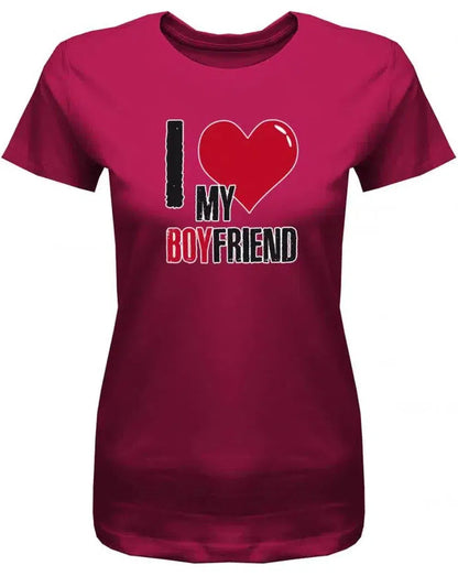 I Love my Boyfriend - Partner - Damen T-Shirt