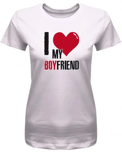 I Love my Boyfriend - Partner - Damen T-Shirt