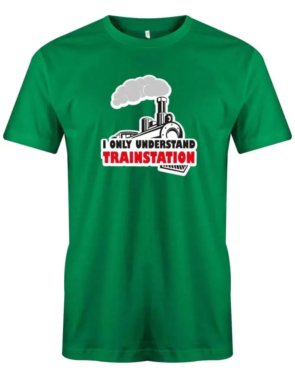 I only understand trainstation - Deutsch English - Denglish Sprüche Fun Shirt Herren