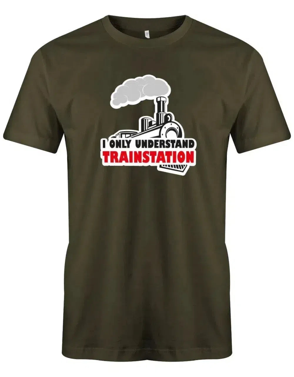 I only understand trainstation - Deutsch English - Denglish Sprüche Fun Shirt Herren