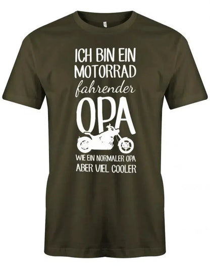 Ich bin ein Motorrad fahrender Opa wie ein normaler Opa aber viel cooler - Herren T-Shirt