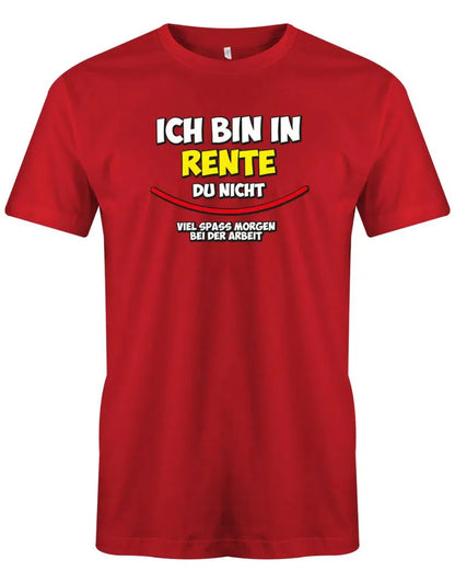 Rentner Shirt rot Männer – lustiges T Shirt Rente Spruch