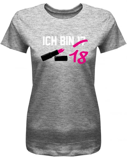 Ich bin jetzt 17 durchgestrichen 18 Lippenstift - 18 Geburtstag Shirt Mädchen