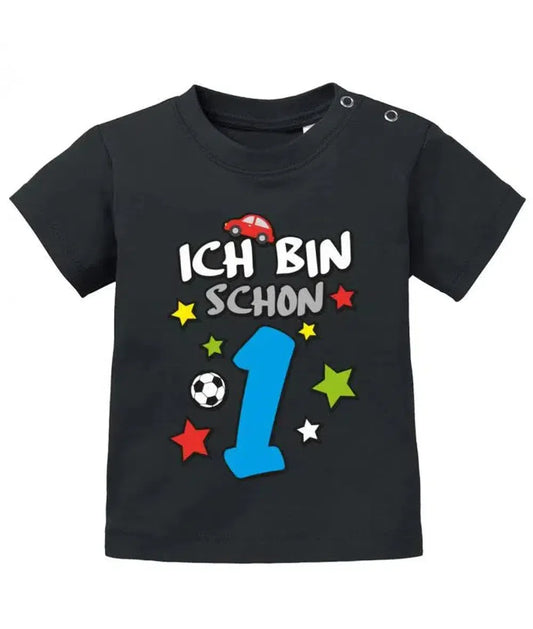 Ich bin schon 1 - Digital - Jungen - Erster Geburtstag Baby Shirt