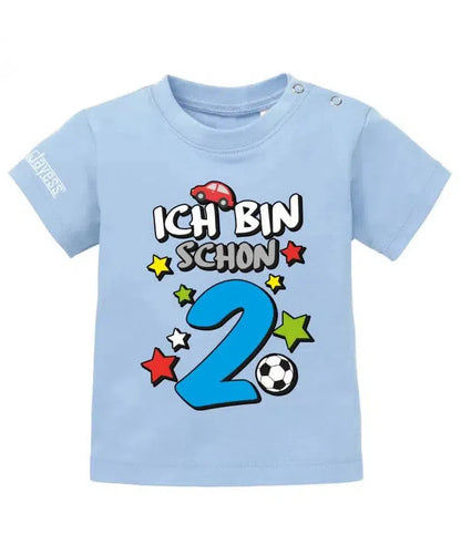 Ich bin schon 2 - Auto Fußball Geburtstag Shirt 2 - Baby T-Shirt