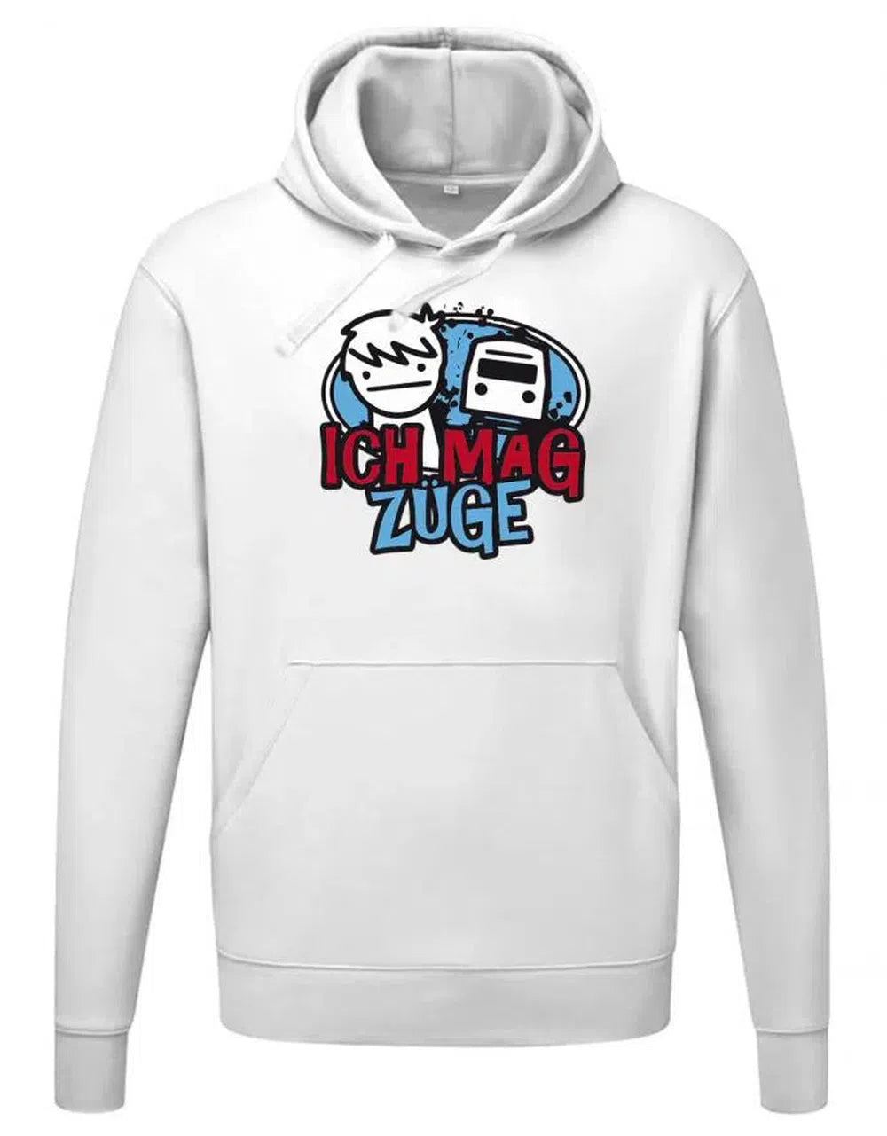 Ich mag Züge Hoodie Unisex – Weiß S