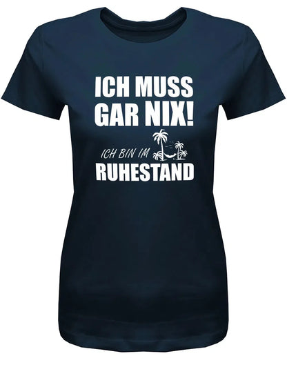 Rentner Shirt blau Damen – lustiges T Shirt Rente Frauen