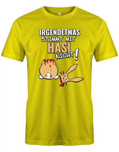 Irgendetwas stimmt mit Hasi nicht - Fun - Herren T-Shirt
