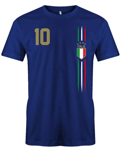 Italien T Shirt mit Wunschname auf dem Rückenund Wunschnummer Italy Fan TShirt