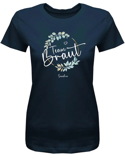 Die Braut mit Blumen – verspieltes Damen T-Shirt für den Junggesellinnenabschied