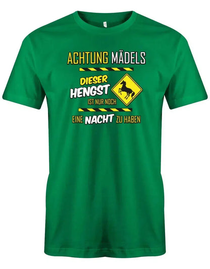 JGA Shirt Männer - Achtung Mädels dieser Hengst ist noch eine Nacht zu haben
