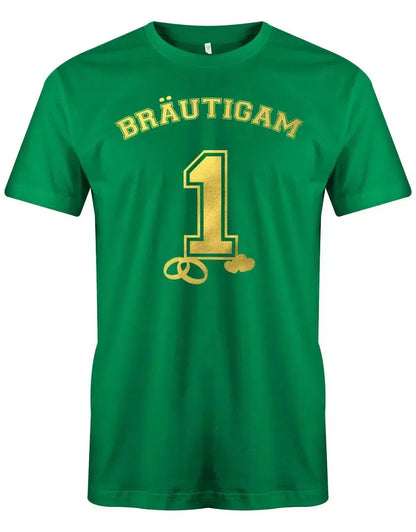 JGA Shirt Männer - Bräutigam No.1 in Gold