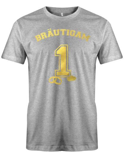 JGA Shirt Männer - Bräutigam No.1 in Gold