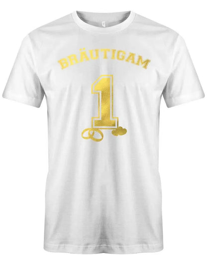 JGA Shirt Männer - Bräutigam No.1 in Gold