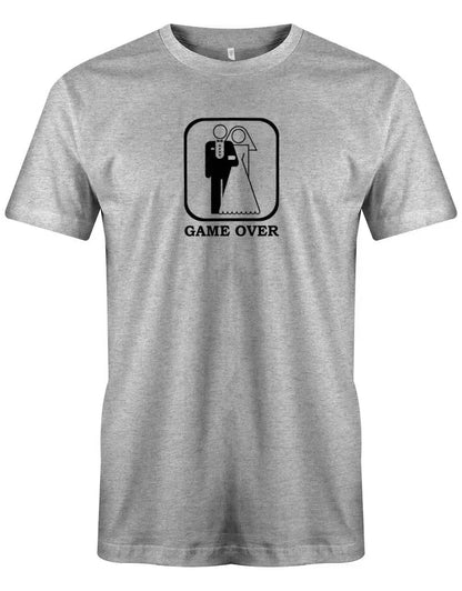 JGA Shirt Männer - Game Over Braut und Bräutigam Toillettenmännchen
