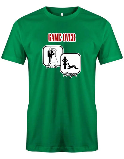 JGA Shirt Männer - Game Over Heute verheiratet Morgen Geld weg