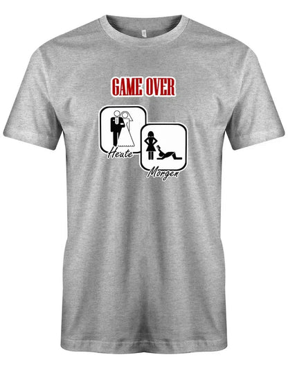JGA Shirt Männer - Game Over Heute verheiratet Morgen Geld weg