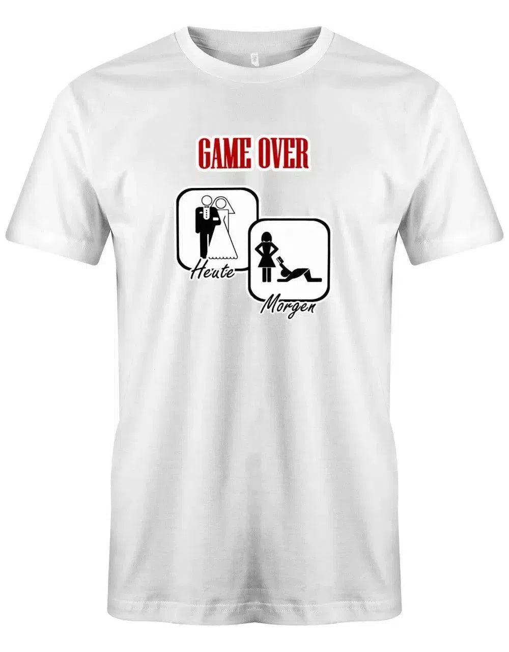 JGA Shirt Männer - Game Over Heute verheiratet Morgen Geld weg