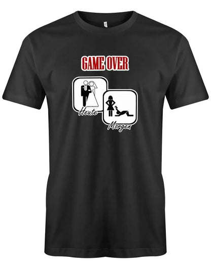JGA Shirt Männer - Game Over Heute verheiratet Morgen Geld weg